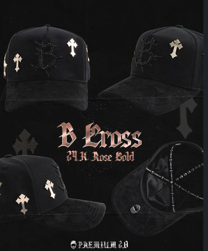 Gorra Barbas Hats "B Cross" 24k Rose Gold